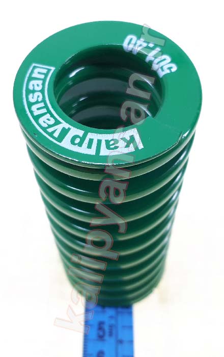 فنر سبز رنگ قالب به قطر 40 و ارتفاع 89