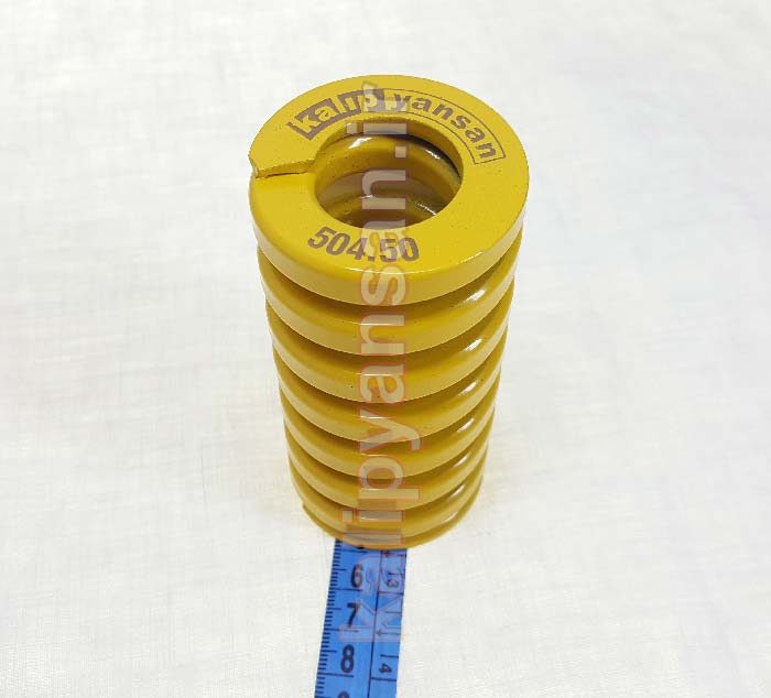 فنر استاندارد قالب زرد ارتفاع 102 قطر 50